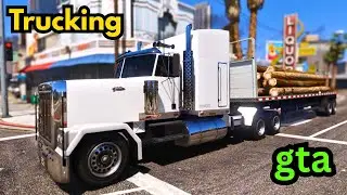 🚛 GTA 5 Trucking Life | Heavy Truck Log Transport in Los Santos 🌲