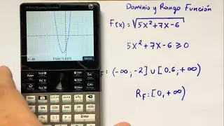 GRÁFICA, DOMINIO Y RANGO DE UNA FUNCIÓN RADICAL  HP PRIME