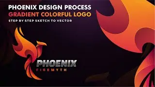 Phoenix Modern Gradient Colorful Logo - Design Process - CorelDraw
