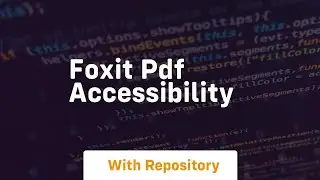 Foxit pdf accessibility