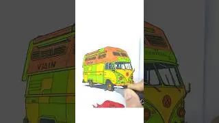 Van Coloring Pages for Kids Learn Colors and Vehicles Fun #carcoloring #drawing #coloring