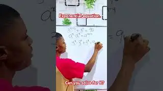 Exponential equation. #maths #Mathematics #mathstutor #mathsisfun #exponential