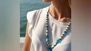 Artic - Venetian Beads Ancient Necklace - Original Murano Glass