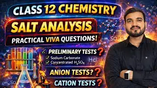 Salt Analysis Viva Questions | Class 12 Chemistry Practical | Basic & Acid Radical Viva #vivaexam 