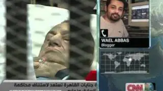 Wael Abbas on CNN - Mubarak Trial