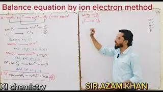 Balance equation by ion electron methods /First year chemistry/Sindh board