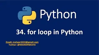 34. for loop in Python