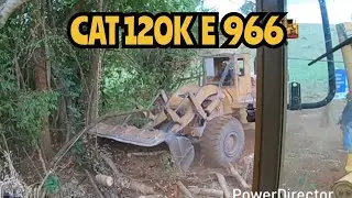 CAT 120 K  e  CARREGADEIRA 966 / Motoniveladora caterpillar grader niveleuse patrola operador 
