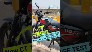 😍 New Bajaj CT 110X Fi Mileage Test| Bajaj CT 110X Fuel Injection| #shorts #shortvideo #shortsvideo