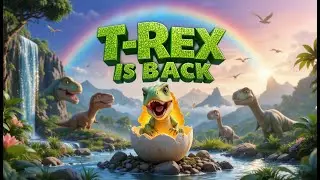 Baby T-Rex is Back Jurassic Jungle Green Land Tour - Dinosaur Rhyming Songs for Kindergarten