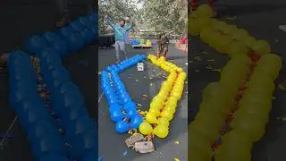 BIG CHALLENGE BATTLE: Pop 1000 Balloon Challenge!  #challenge #challengeshorts #shorts