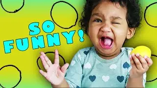 Cute Baby EATING LEMON video  | rounds 1, 2, 3, 4 ...  #ukfamilyvloggers