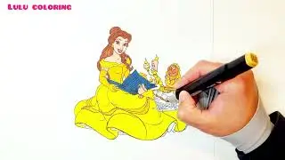 Princess Belle/ coloring page/ Disney princess.