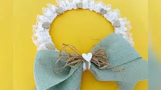 Come realizzare velocemente una ghirlanda shabby in merletto