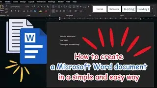 How to Create a Microsoft Word Document