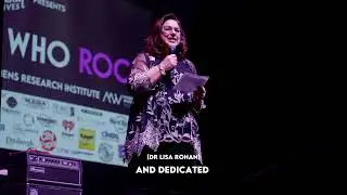 WWR Impact Award Dr. Lisa Rohan Accepting at the 5th Annual Women Who Rock Benefit Concert