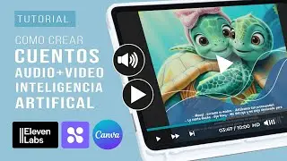 Como crear un LIBRO DE CUENTOS AUDIOVISUAL con INTELIGENCIA ARTIFICIAL usando Canva, ElevenLabs