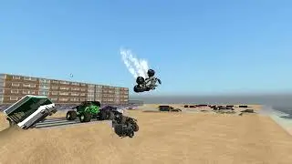 Shock Completes The Forward Momentum Backflip Over 3 RORMJ Trucks!