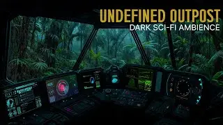 🛰️ 8h - No Ads | Dark Sci-Fi Rain Outpost Ambience in Jungle 🌧️⚡ | Deep Sleep, Focus & Relaxation 🌙🧠