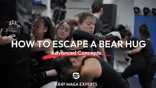 How to Escape a Bear Hug | Advanced Concept: Front Bear Hug Defense | Krav Maga