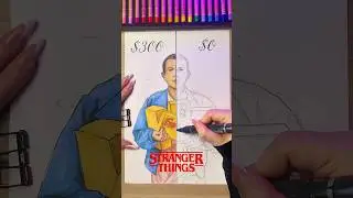 DRAWING STRANGER THINGS WITH $0 😱🤘🏼⚡️ #drawing #strangerthings #eleven #strangerthings5 #art