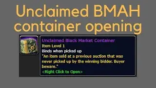 Unclaimed BMAH container Opening