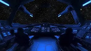 Spaceship Cockpit Ambience 4K 🚀 Deep Space View & Cosmic White Noise for Sleep & Focus