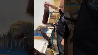 African synthetic wig making, pre-processing: color mixing. Wig making skills. Handmade. (262)
