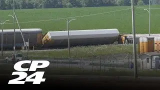 Train derailment near Cambridge