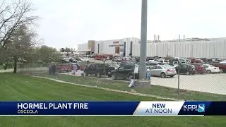 Iowa food plant catches fire