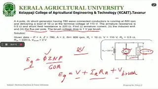 Lecture 19 - continuation- Types of DC generators- problems