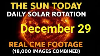 ☀️ The Sun Today: Daily Solar Rotation & Real CME Footage (Includes the Partial Solar Eclipse)