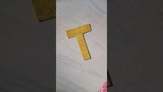 DIY Glitter T easy cutting tutorial #trending #shortsfeed #diy #letters