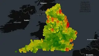 Депривация IMD в Англии в 3D-шестиугольниках (H3, уровень 7) | #30DayMapChallenge (25/30)