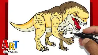 How to Draw DISTORTUS REX - Jurassic World Rebirth 2025 - D-REX