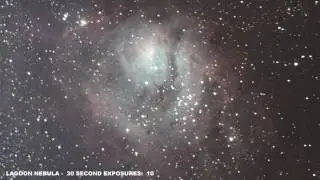Stacking Short Astrophoto Exposures - Lagoon Nebula