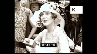 1920s UK Celebrity Garden Party, Shirley Kellogg, Diana Cooper, Andr&eacute; Charlot, 35mm
