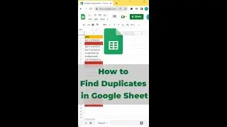 How to Highlight Duplicates in Google Sheets | #shorts #google #googlesheets
