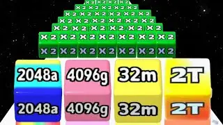 Jelly Race Number Game vs Roof Rails - Level Up Number (ASMR Max Level, All Math Games)