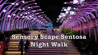 SensoryScape Sentosa Night Walk in 4K #singapore #nightwalk #sentosa