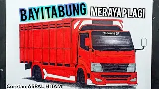 truk oleng BAYI TABUNG Junior, Menggambar truk oleng, cara menggambar truk, menggambar truk mbois