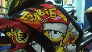 STRIPING MOTOR CUSTOM || STRIPING VARIASI VEGA ZR DAN JUPITER Z