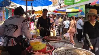Morning Market Tour at a community market | Local Daily Life Activities for livelihoods in Cambodia
