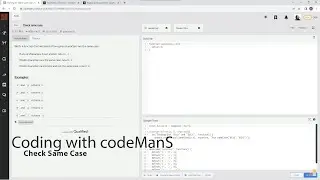 Codewars 8 kyu Check Same Case JavaScript