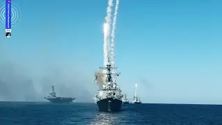 Destroyer USS Donald Cook DDG-75 dispara m&iacute;sseis SM-2 RIM-66 Standard