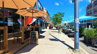 [4K] 🇨🇦 Greektown on Danforth Waking Tour | Open Patios | Old Toronto Ontario Canada