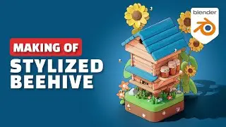 Creating a Stylized Beehive in Blender - Timelapse