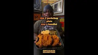 this meat market's porkchop plate is absolutely massive