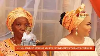 ARRIVAL OF GUEST AT POPULAR LAGOS ISLAND FABRIC MERCHANT ALHAJA KHADIJAT KUBURAT   ADEROJU AKINYEDE