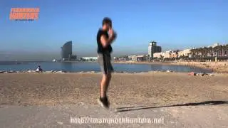 How to burpee with knee to elbows jump